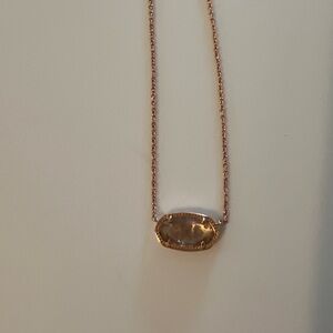Kendra scott rose gold necklace